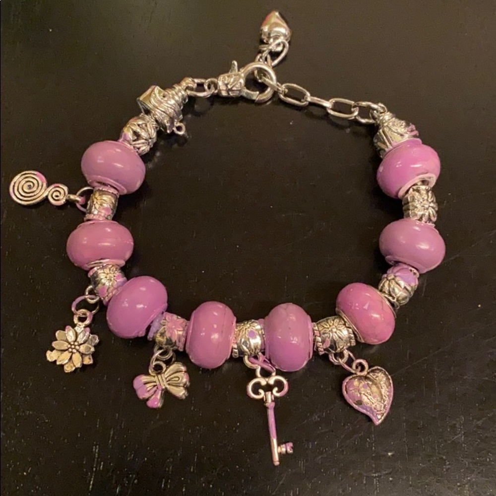 NEW Purple Statement Charm Bracelet 💜